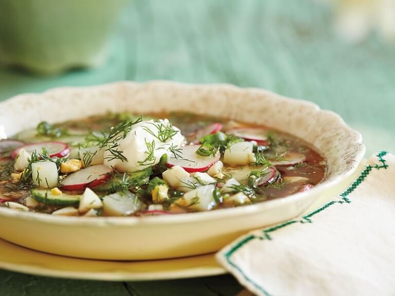 Освежающая окрошка на квасе